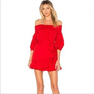 Tularosa Maida Ruffle Dress - off the shoulder
